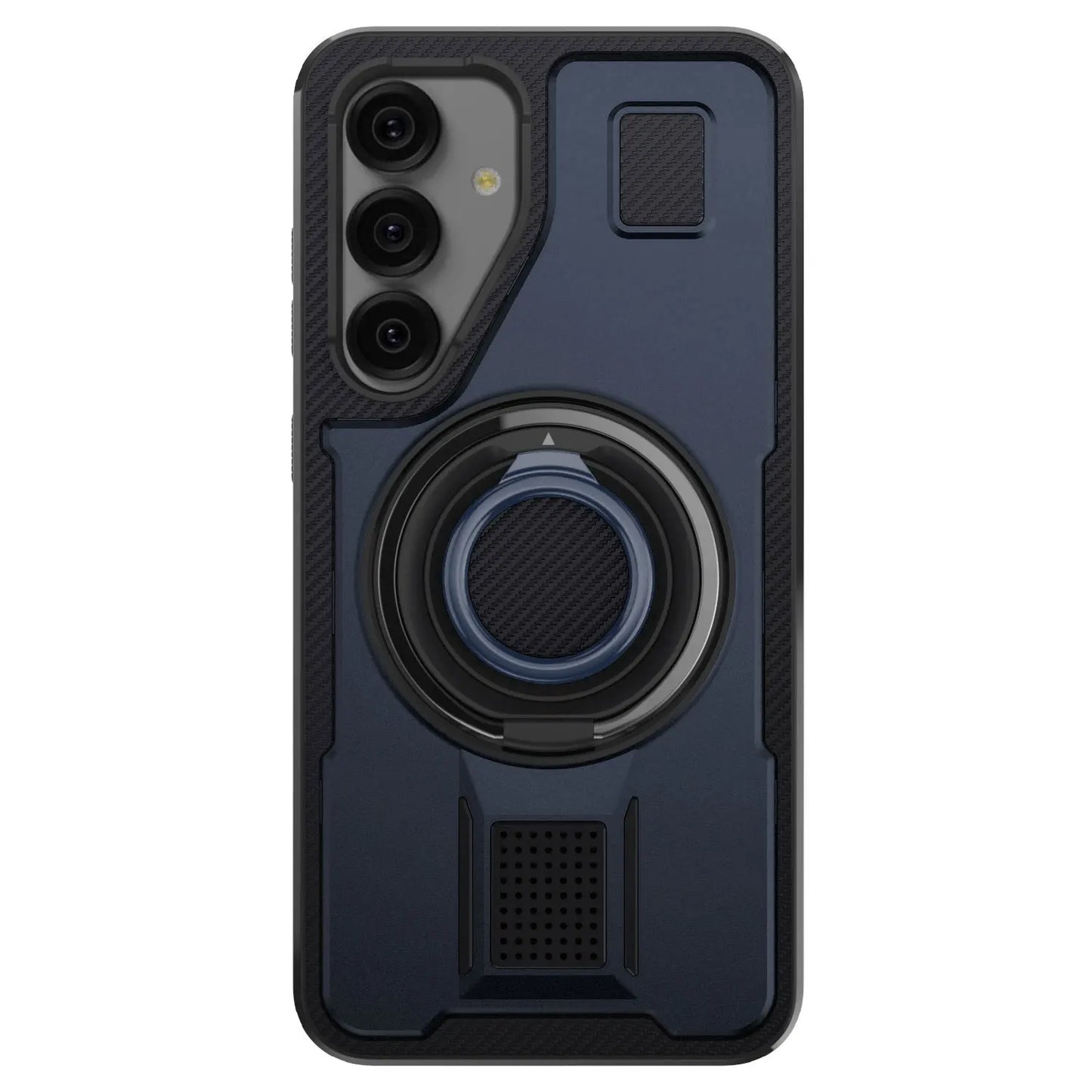 For Samsung Galaxy S25 S25 Plus S25 Ultra 5G Phone Case Hybrid Shockproof Double Ring Kickstand Rugged Cover Blue