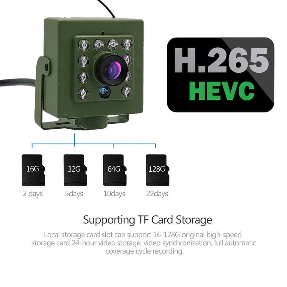 Green WiFi Bird Box Camera - 1920P/1080P, Audio, IR Night Vision, 2.8mm Lens