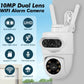 FUERS 5K Dual Lens IP Camera - 10MP, Auto Tracking, Outdoor WiFi CCTV