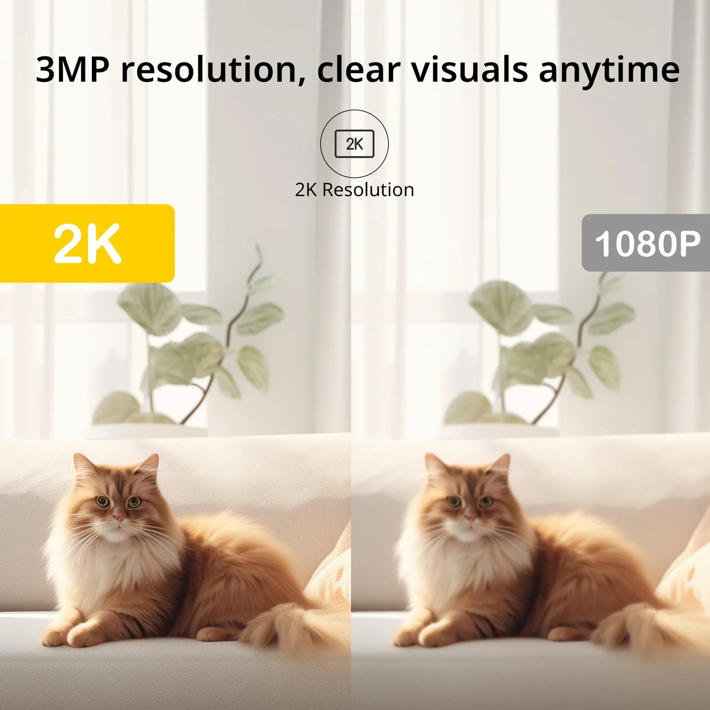 BoyKeep Indoor IP Camera - 3MP, Dual-Band WiFi, Smart CCTV, Pet Monitor