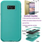 For Samsung Galaxy S8 S8 Plus Rugged Phone Case Shockproof Cover And 2pcs Tempered Glass Screen Protectors Case Friendly Clear