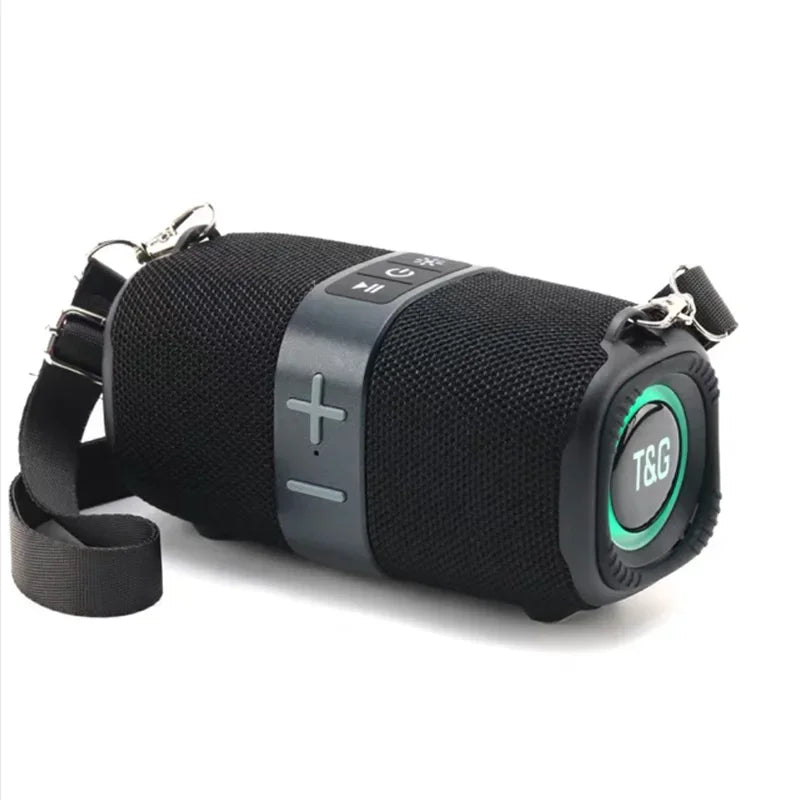T&G TG667 Bluetooth Speaker – Crossbody, LED, USB/AUX/TF/FM Compatible
