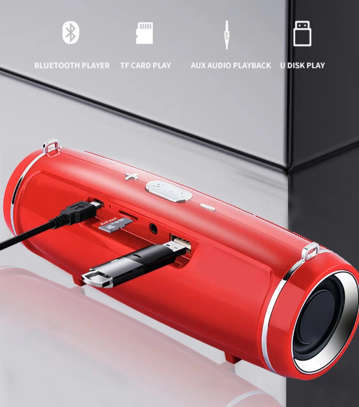Bluetooth Speaker – Portable 200W, IPX7 Waterproof, Subwoofer, FM Radio