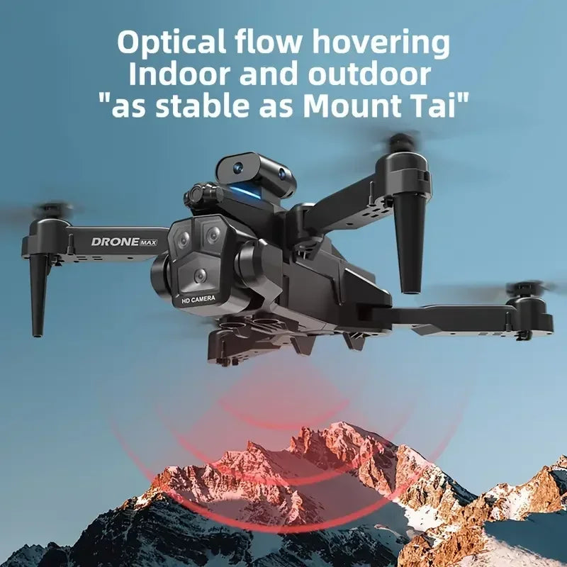 C10 RC Drone – 4K, 3 Cameras, WIFI FPV, Obstacle Avoidance, Black
