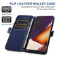 Blue For Samsung Galaxy Note 20 Ultra 5G Protective Phone Case Card Holder Slots Wallet Magnetic Flip Kickstand Leather Cover