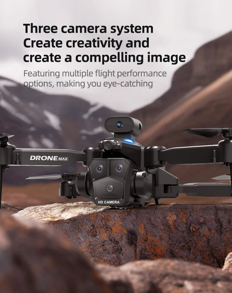 C10 Drone – HD Light Flow,Foldable, Gesture Photography, Black