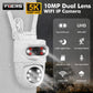 FUERS 5K Dual Lens IP Camera - 10MP, Auto Tracking, Outdoor WiFi CCTV