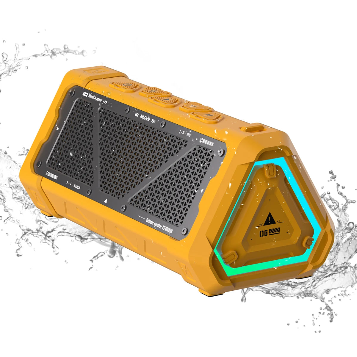 MLOVE P3 Bluetooth Speaker – Outdoor, 40W, RGB Light, Stereo Sound