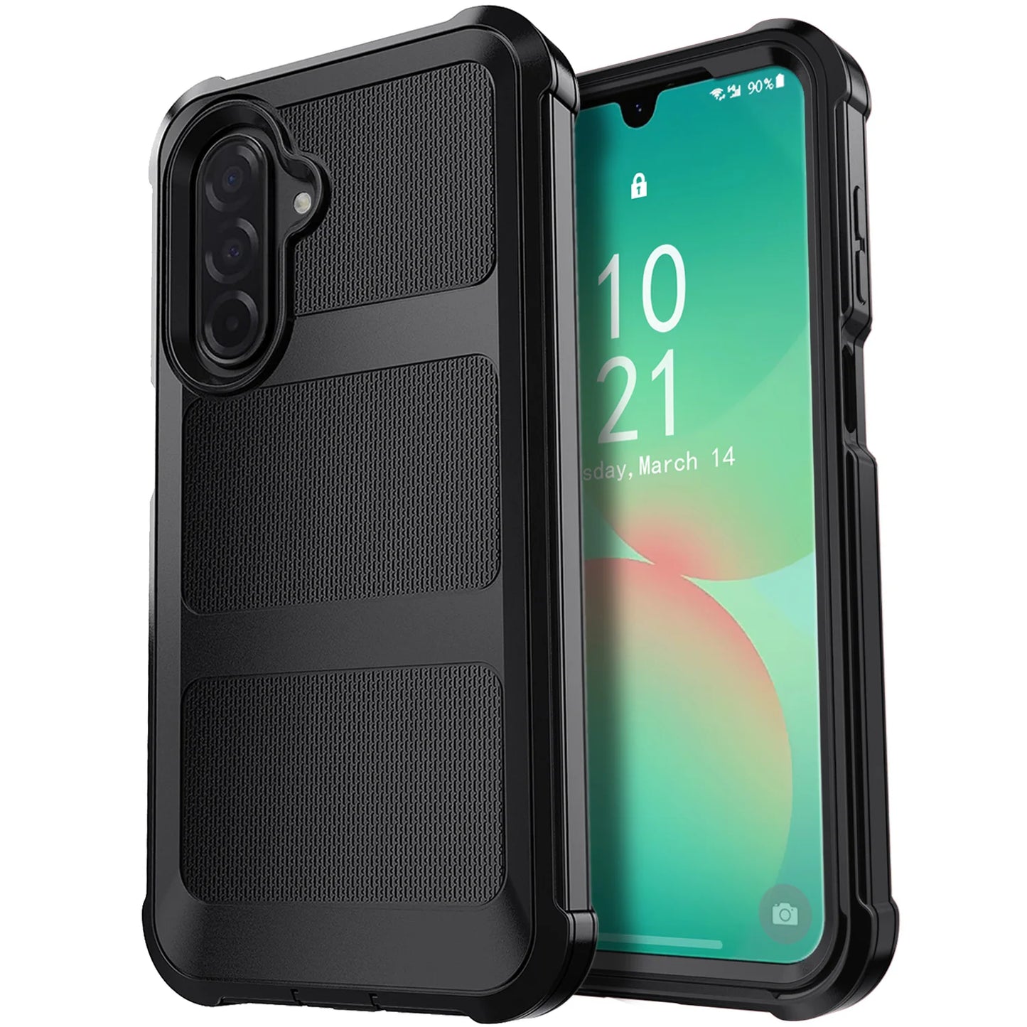 For Samsung Galaxy A06 A16 A26 A36 A56 Phone Case Rugged Shockproof Heavy Duty Protective Dual Layers Cover Black