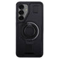 For Samsung Galaxy S25 S25 Plus S25 Ultra 5G Phone Case Hybrid Shockproof Double Ring Kickstand Rugged Cover Black