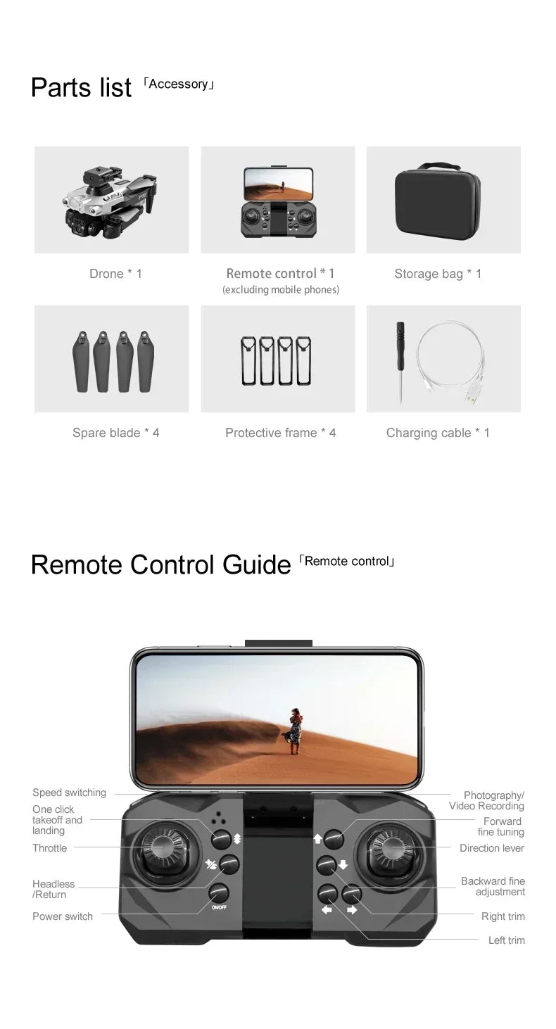 Xiaomi MIJIA LU200 UAV 8K Professional HD Camera Drone WIFI Optical Localization Obstacle Avoidance Drone Remote Control Toys