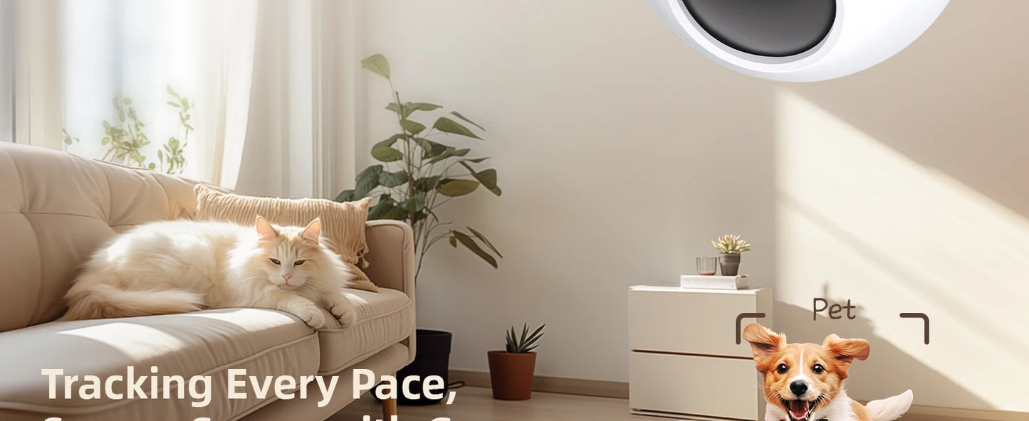 Blurams 2K HD Baby Monitor Camera – Motion Detection, 360° View, White