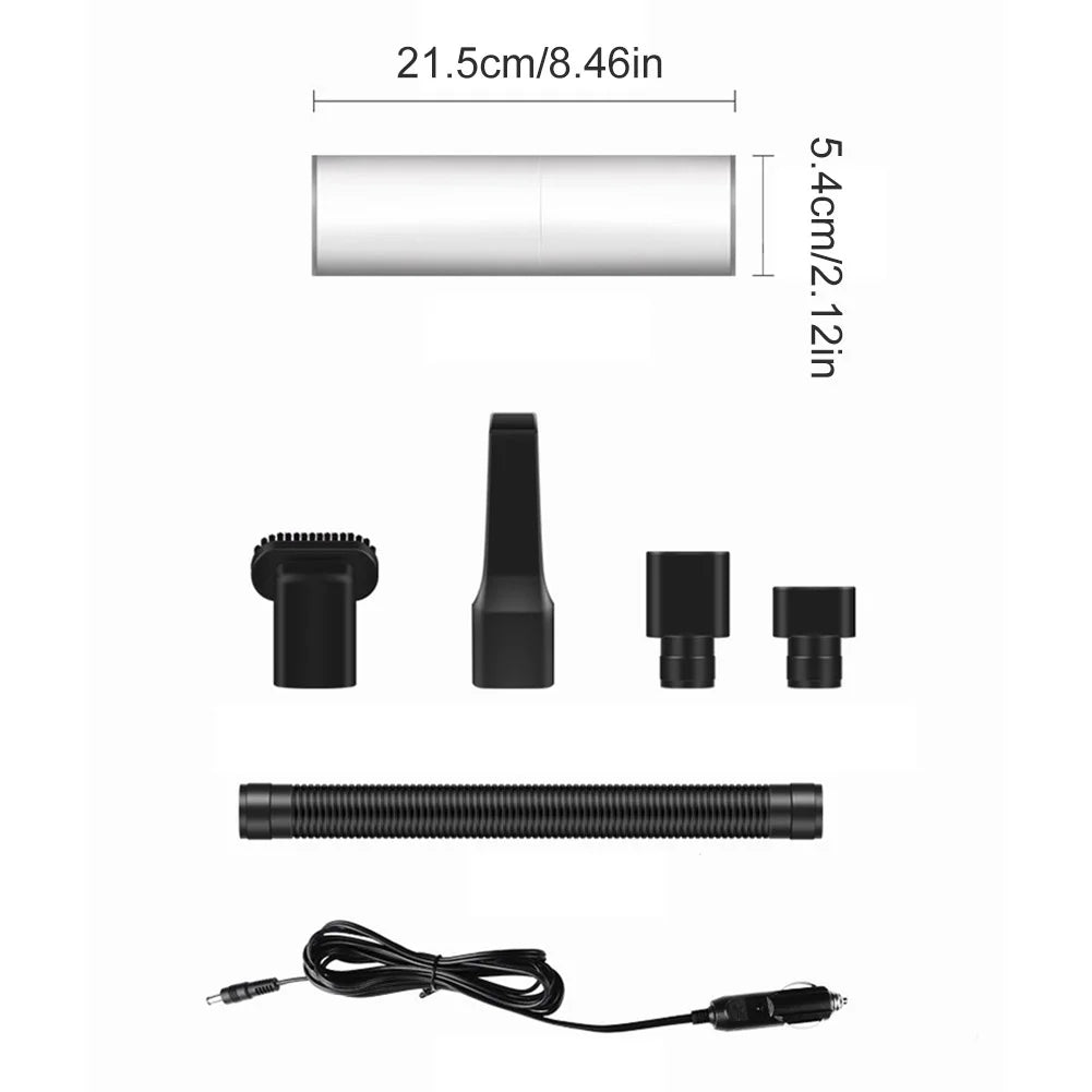 Portable Handheld Mini Vacuum Cleaner - 120W, Car Charger, Wireless