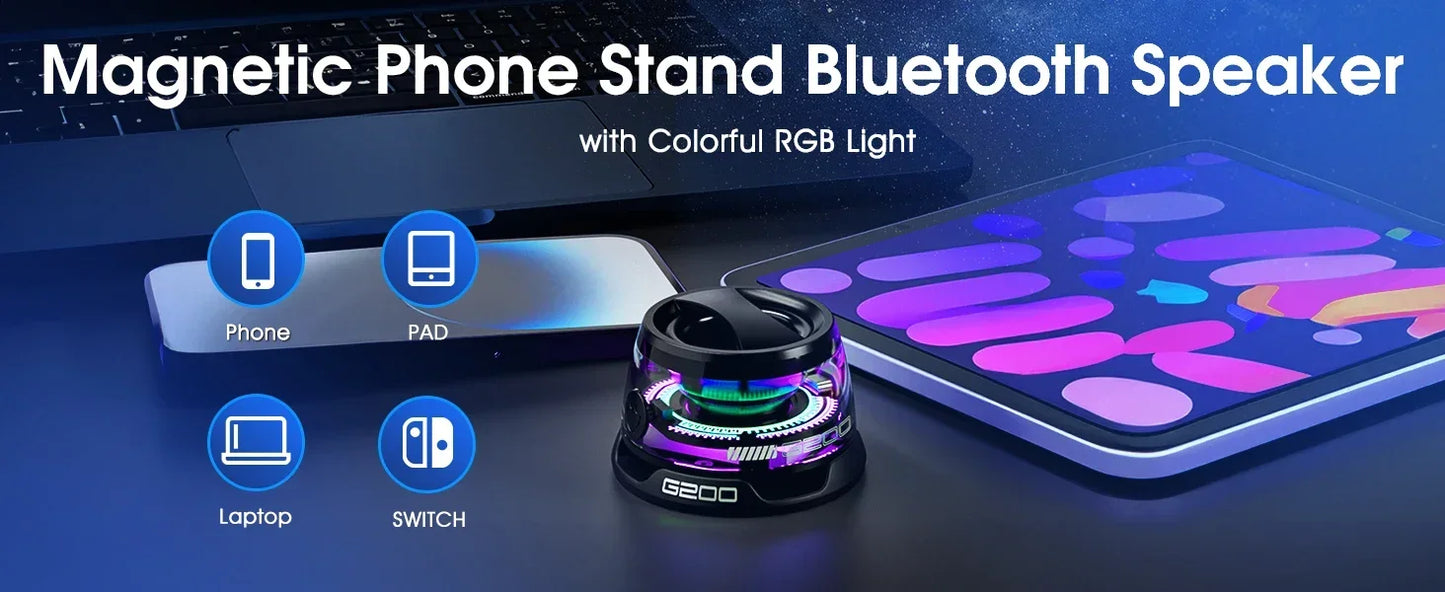 VIKEFON G200 Bluetooth Speaker – Portable, RGB Lighting, 7H Playback