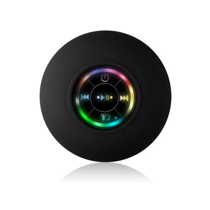 Portable Bluetooth Speaker – LED, IPX4 Waterproof, Large Suction Cup