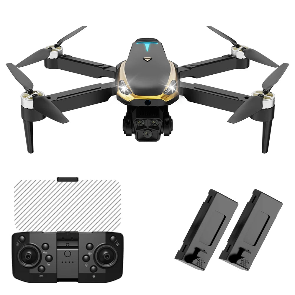 M8 PRO Drone – Brushless Motor, 2 Batteries, HD Camera, 360° Rolling, Black