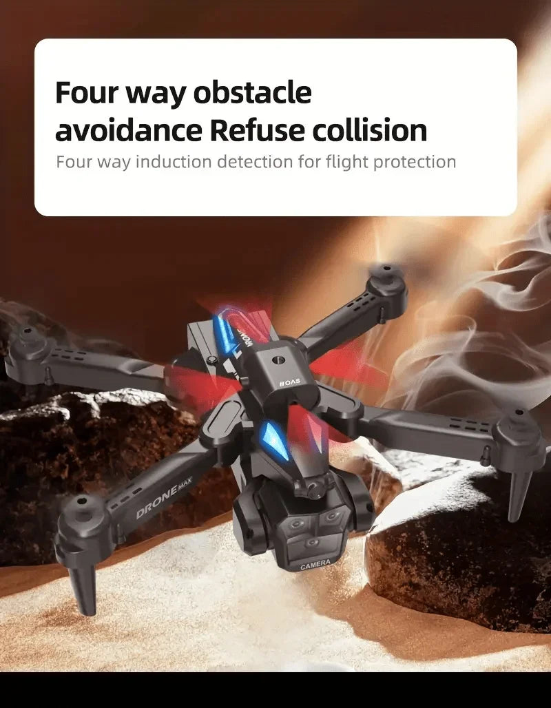 C10 RC Drone – 4K, 3 Cameras, WIFI FPV, Obstacle Avoidance, Black
