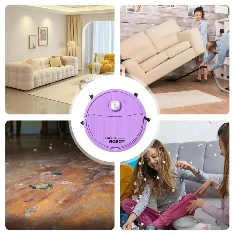 Robot Cleaner - 3-in-1 Sweeping, Mopping, Suction, Mini Electric Vac