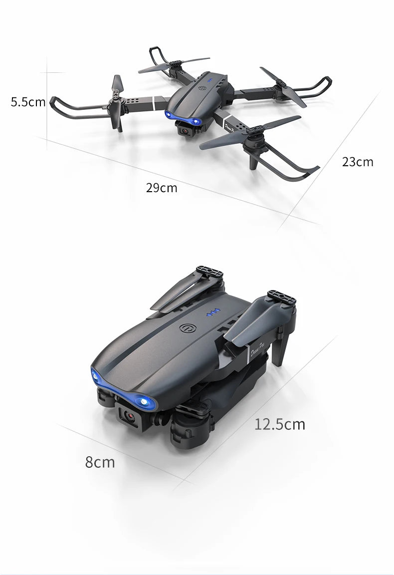 E99Pro RC Drone – 4K Professional – 1080P HD Camera, WiFi FPV, Gift Toy