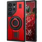 For Samsung Galaxy S22 Ultra 5G Phone Case Hybrid Shockproof Double Ring Kickstand Rugged Hybrid Slim Hard Phone Cover Red