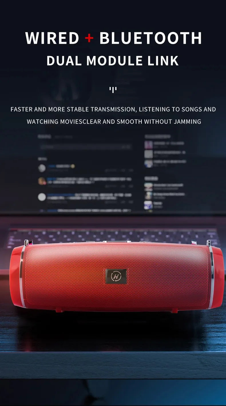 Bluetooth Speaker – Portable 200W, IPX7 Waterproof, Subwoofer, FM Radio