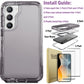 For Samsung Galaxy S23 S23 Plus S23 Ultra Crystal Clear Phone Case Shockproof Cover And 2pcs Tempered Glass Screen Protectors