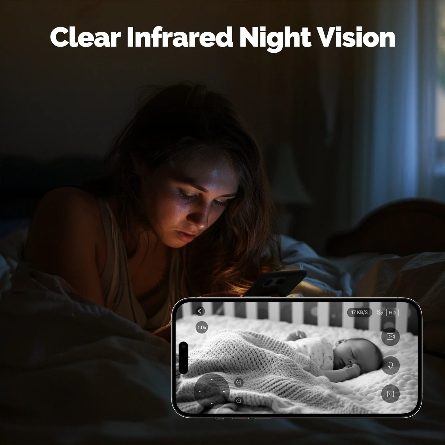 MOES 4MP Smart Indoor Camera – WiFi, Pan/Tilt, Night Vision, Alexa, Tuya