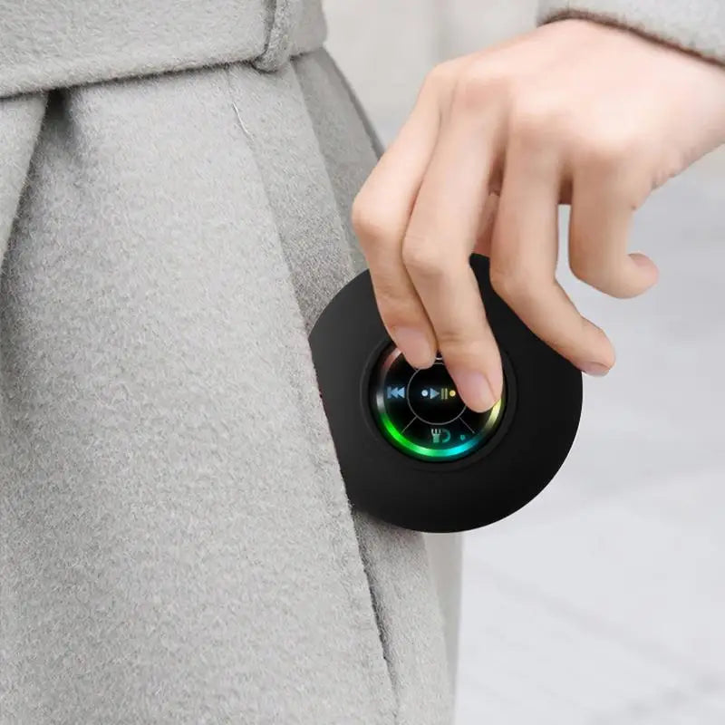 Portable Bluetooth Speaker – LED, IPX4 Waterproof, Large Suction Cup
