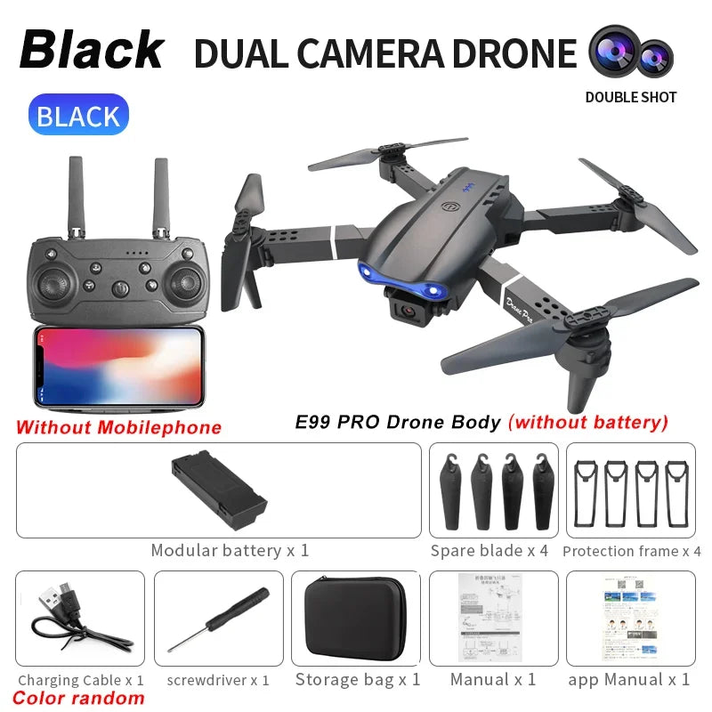 E99Pro RC Drone – 4K Professional – 1080P HD Camera, WiFi FPV, Gift Toy