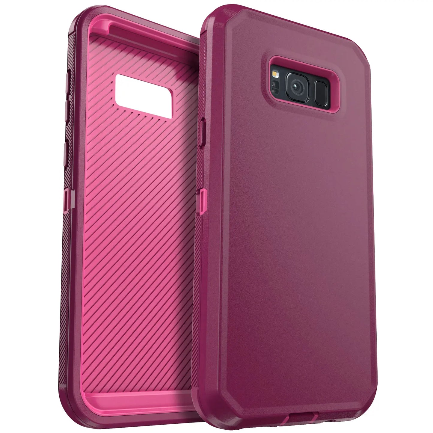 For Samsung Galaxy S8 S8 Plus Rugged Phone Case Shockproof Cover And 2pcs Tempered Glass Screen Protectors Case Friendly Clear