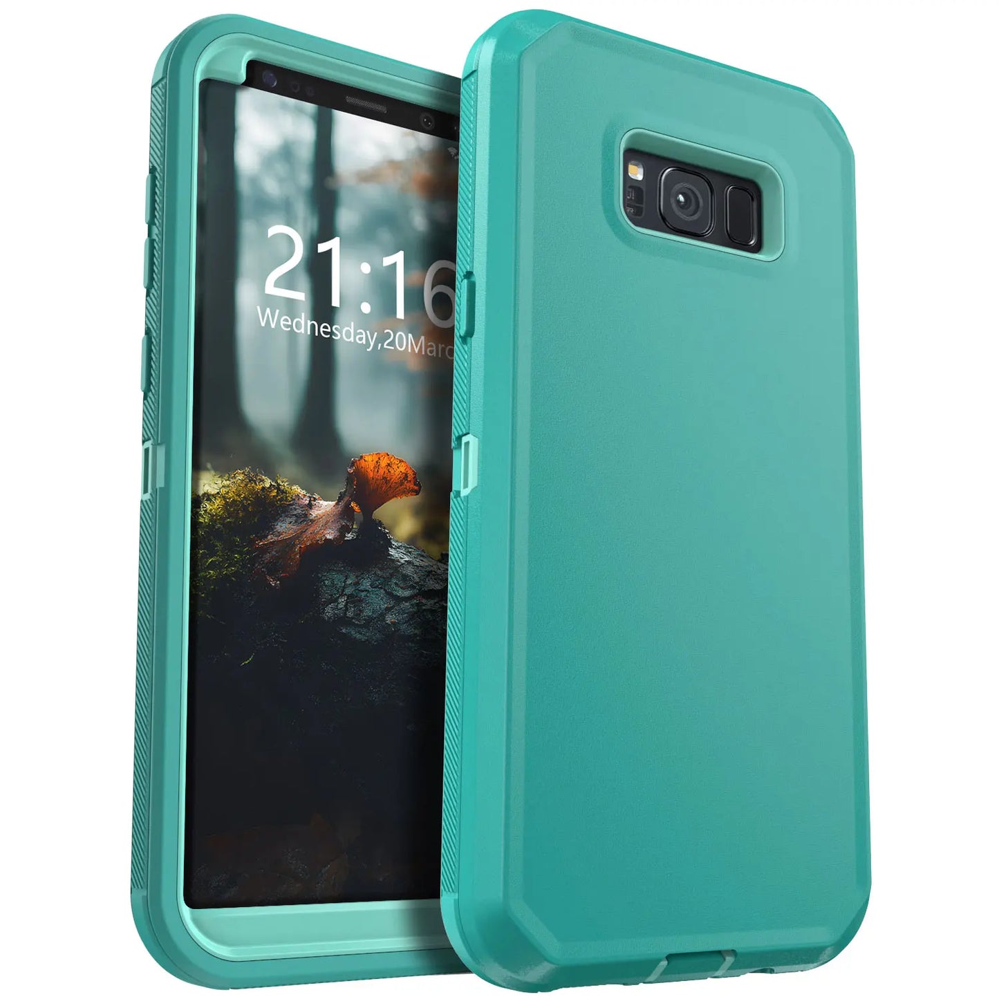 For Samsung Galaxy S8 S8 Plus Rugged Phone Case Shockproof Cover And 2pcs Tempered Glass Screen Protectors Case Friendly Clear