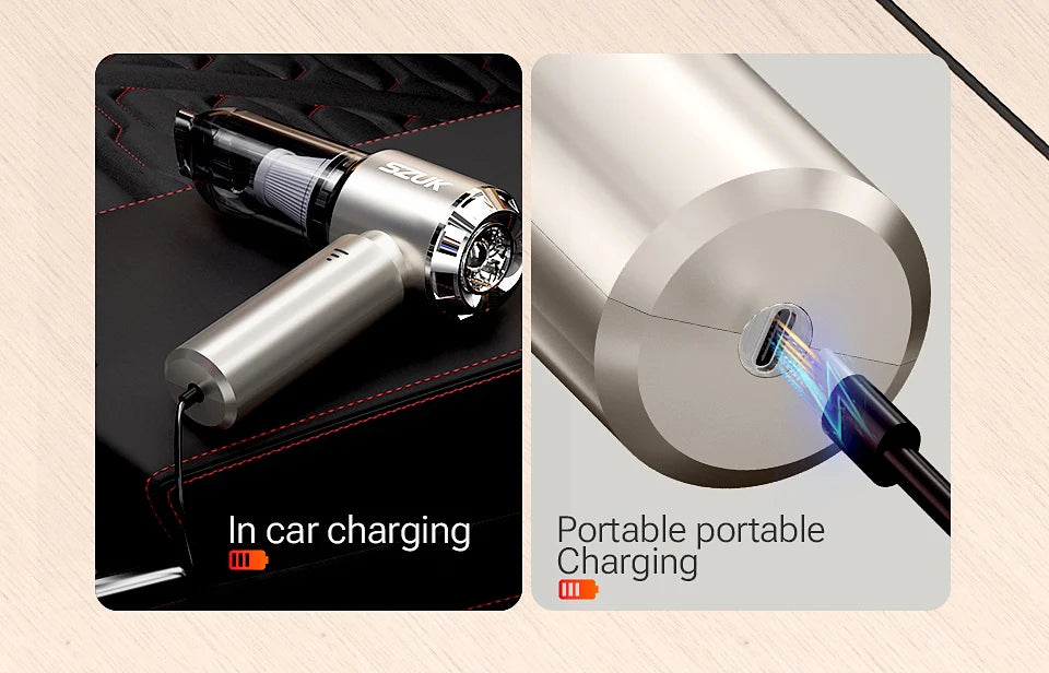 SZUK C012MAX Car Vacuum Cleaner - Strong Suction, Handheld Blower