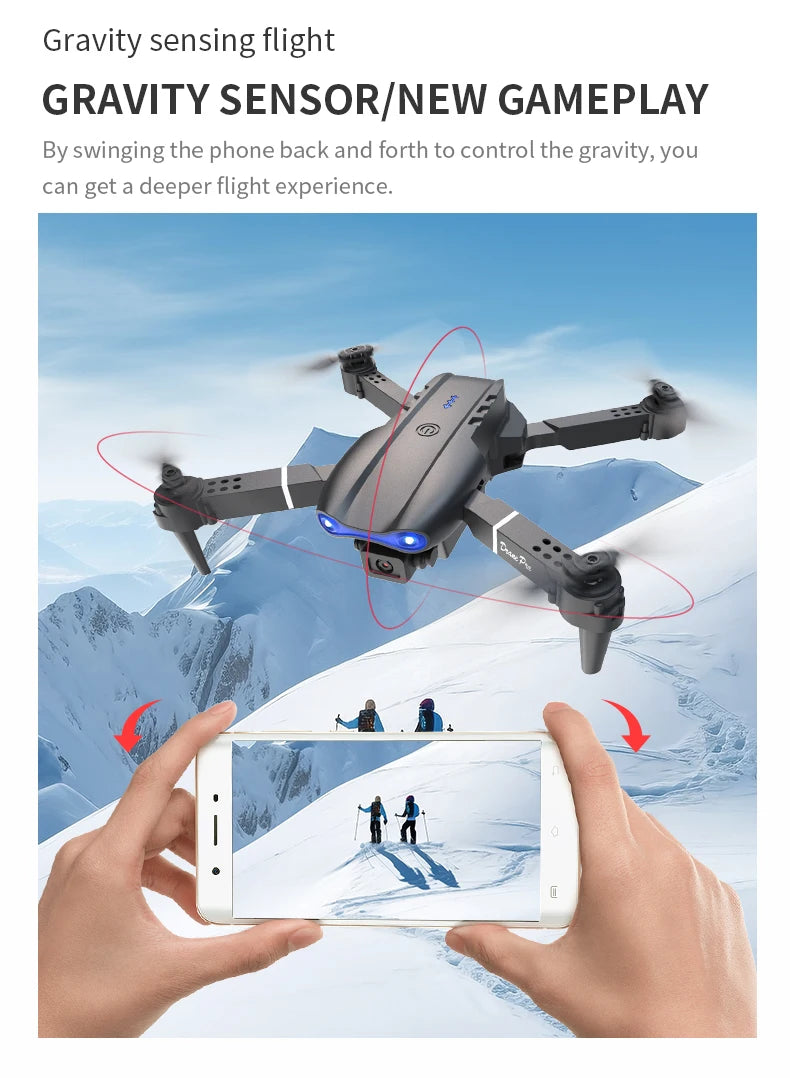 E99Pro RC Drone – 4K Professional – 1080P HD Camera, WiFi FPV, Gift Toy