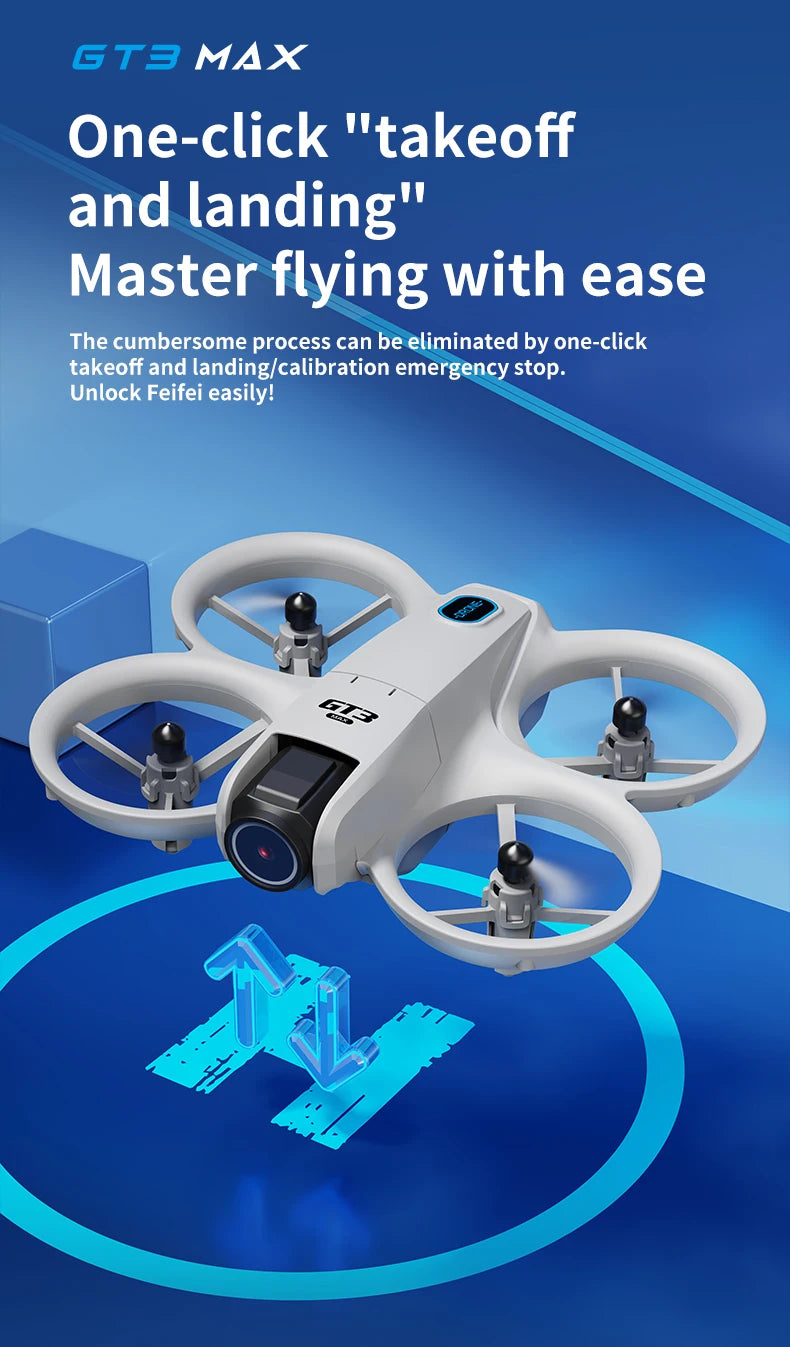 2025 NEW GT3 MAX Mini With LED Foldable Drones GPS 8K HD Dual Camera Brushless Motor Obstacle Avoidance RC Quadcopter Toys Gifts