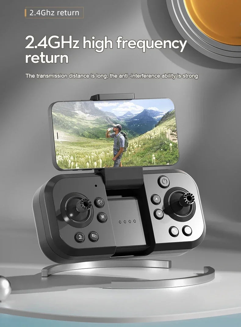 S2S Mini Drone – 8K HD Camera, 25Min Flight, Brushless, Foldable, Black