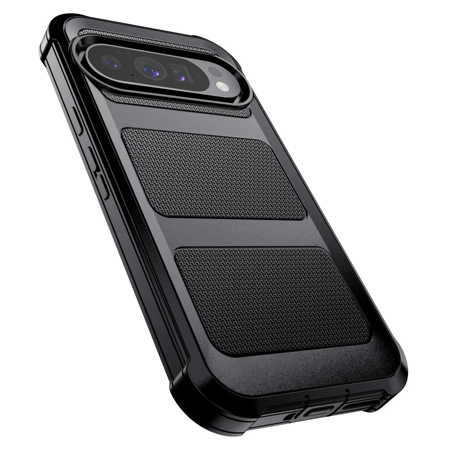 For Google Pixel 9 Pixel 9 Pro Pixel 9 Pro XL Phone Case Shockproof Rugged Heavy Duty Protective Dual Layers Cover Black