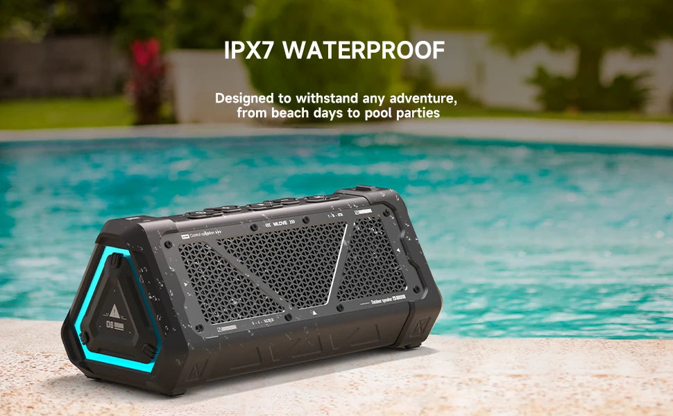 MLOVE P3 Bluetooth Speaker – Outdoor, 40W, RGB Light, Stereo Sound
