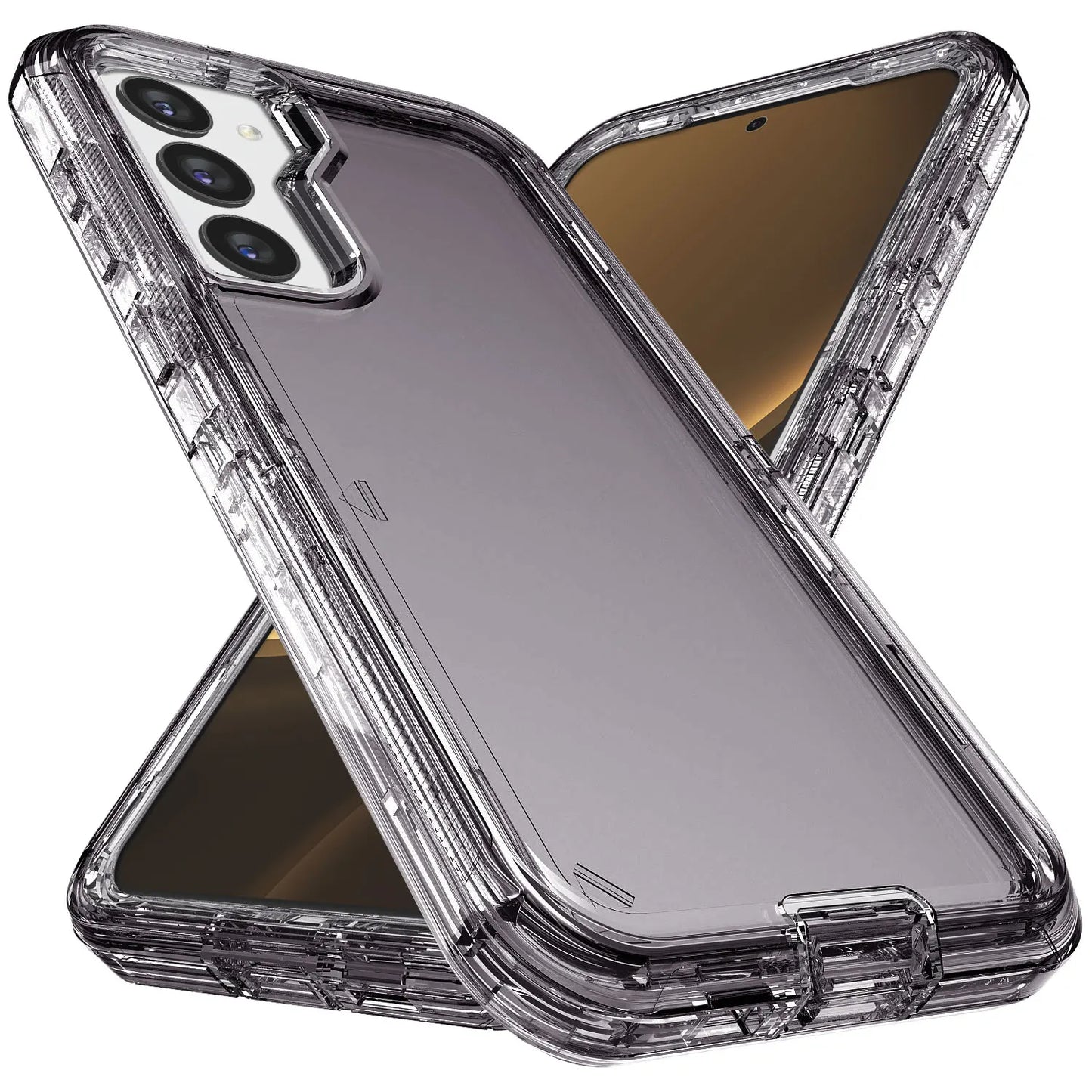 For Samsung Galaxy S23 S23 Plus S23 Ultra Crystal Clear Phone Case Shockproof Cover And 2pcs Tempered Glass Screen Protectors