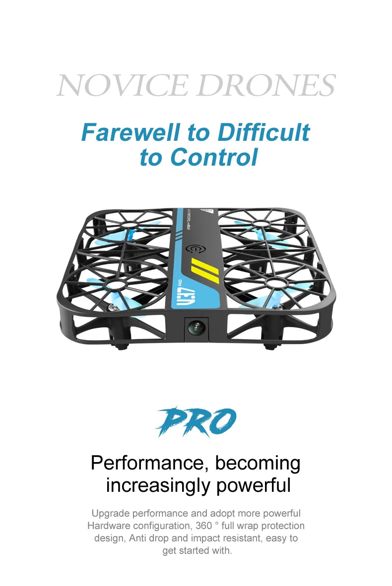 V37 Rc Mini Drone With 8k HD Camera Grid Protection Pocket Size Aerial Photography Aircraft Model Remote Control Kid Toy Or Gift