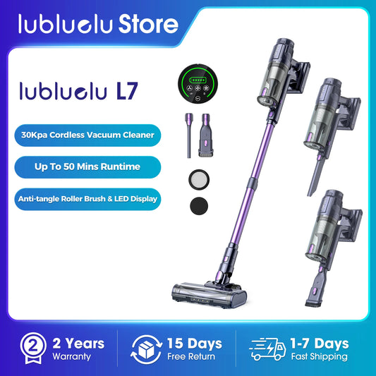 Lubluelu L7 Vacuum Cleaner – Cordless, 30Kpa, Touch Screen, Lightweight