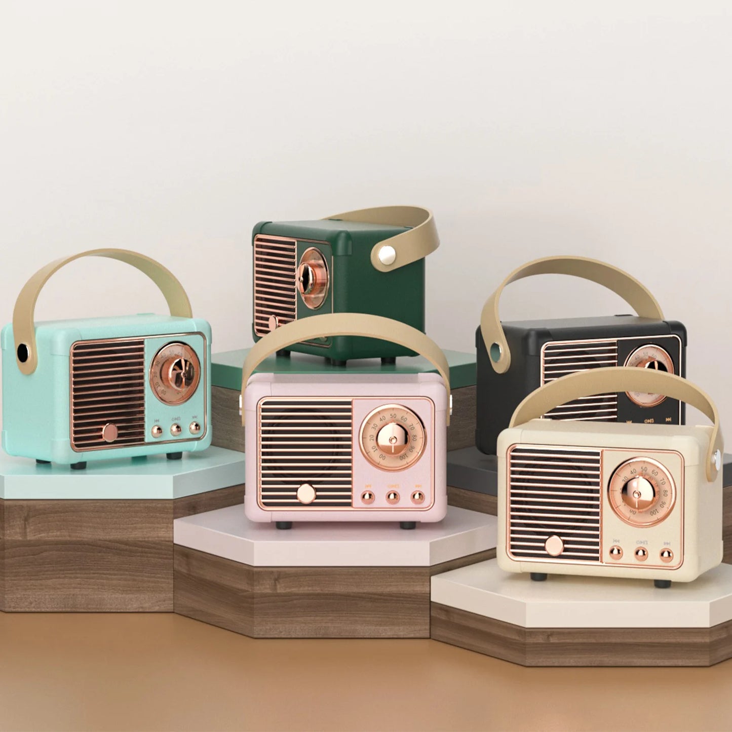 Retro Hifi Stereo Bluetooth Speaker – Portable, 5W, Vintage Design