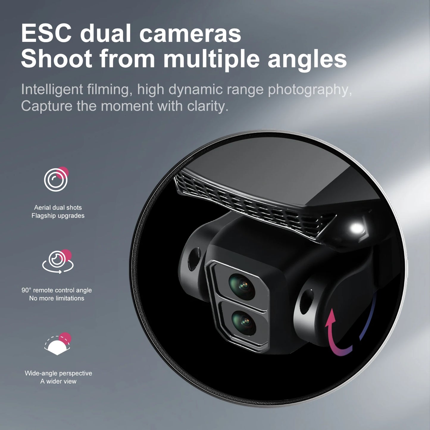 Black E88E99 GT Lighting Big Screen Control Mini Drone Dual Camera Optical Flow Fixed Height HD Aerial Photography Quadcopter