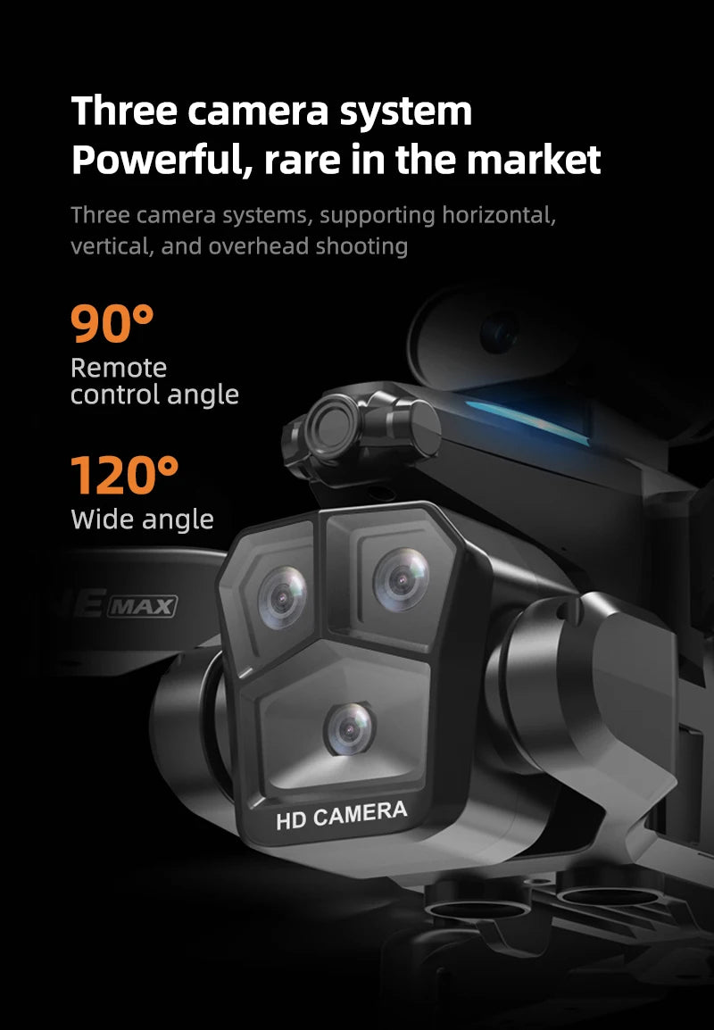C10 Drone – HD Light Flow,Foldable, Gesture Photography, Black