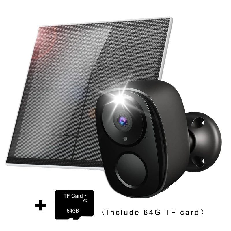 HEIYOUCAM 2K Wireless Outdoor Camera – Battery, Night Vision, Alexa, Black
