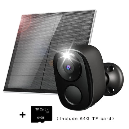 HEIYOUCAM 2K Wireless Outdoor Camera – Battery, Night Vision, Alexa, Black