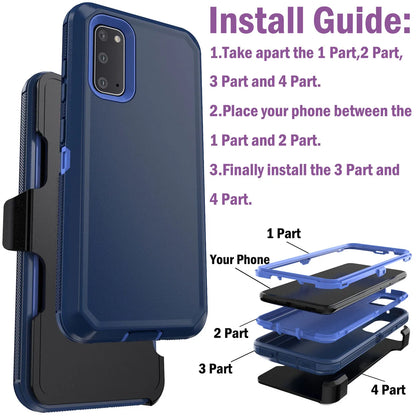 For Samsung Galaxy S20 S20 Plus S20 Ultra S20 FE 5G Shockproof Phone Case Slim Rugged Heavy Duty Protective Cover With Belt Clip
