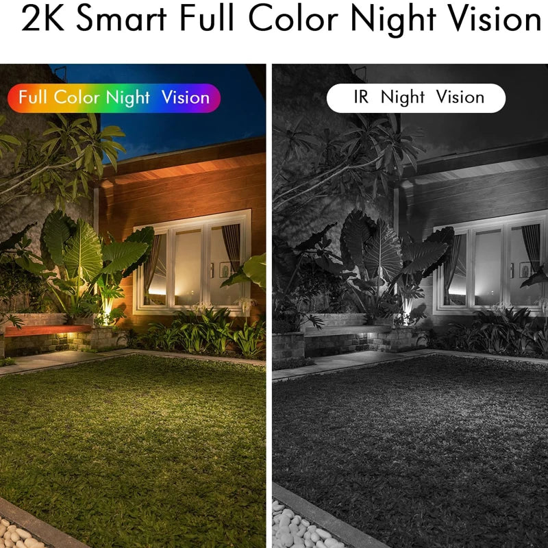 HEIYOUCAM 2K Wireless Outdoor Camera – Battery, Night Vision, Alexa, Black