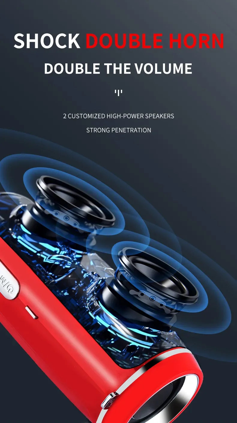Bluetooth Speaker – Portable 200W, IPX7 Waterproof, Subwoofer, FM Radio
