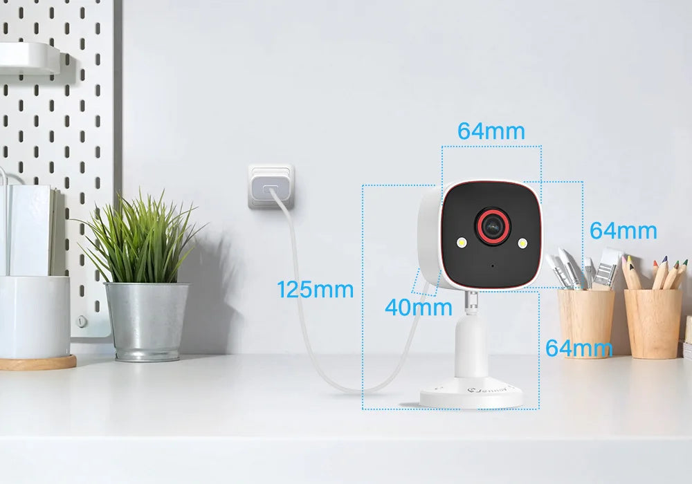 2K Indoor WiFi Security Camera - 3MP HD, 2-Way Audio, Cloud & SD Card Storage