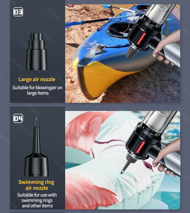 CENRR Car Vacuum Cleaner - High Pressure, Cordless, Mini Handheld Vac